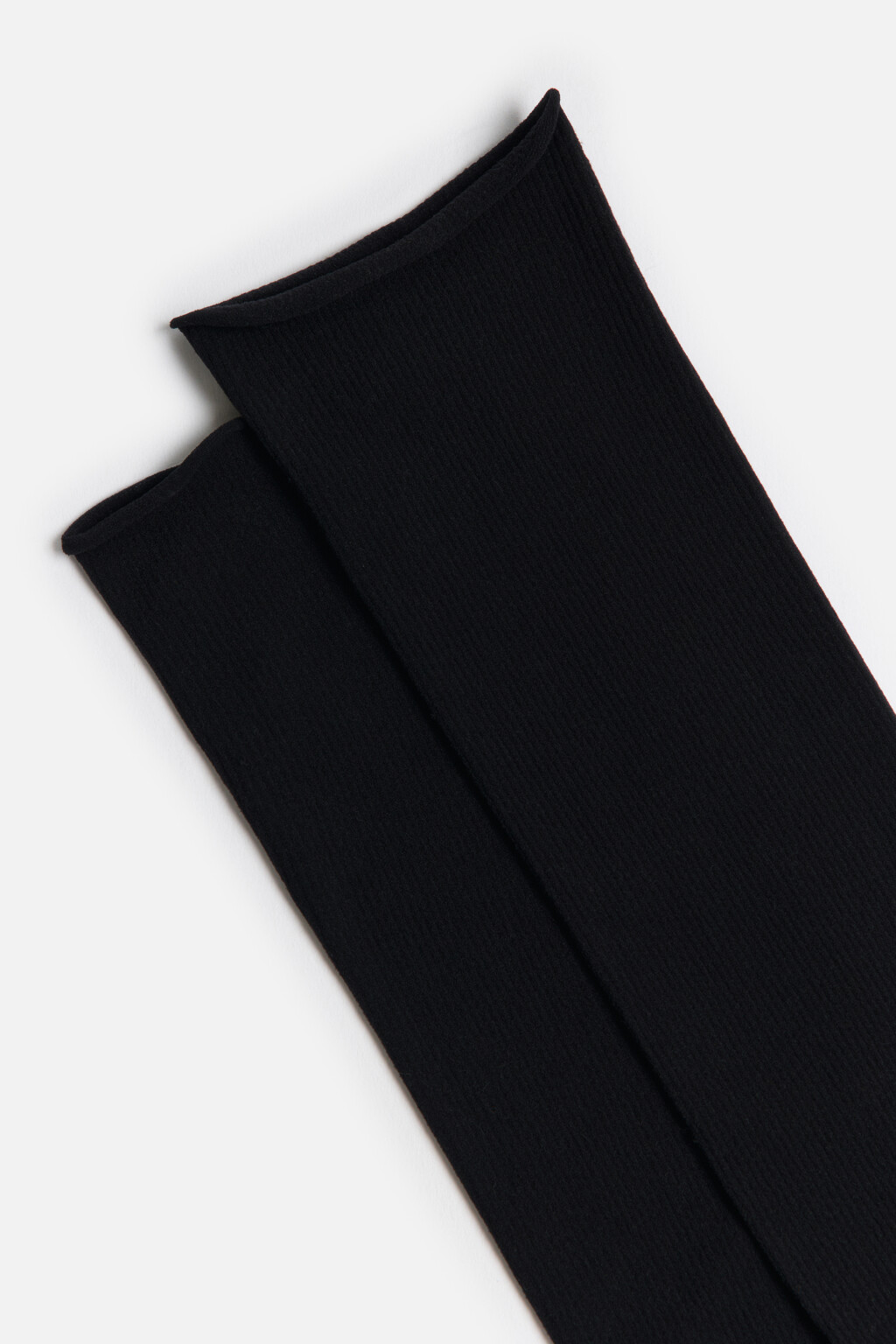 Гольфы ниже колена в рубчик - цвет черный - 4