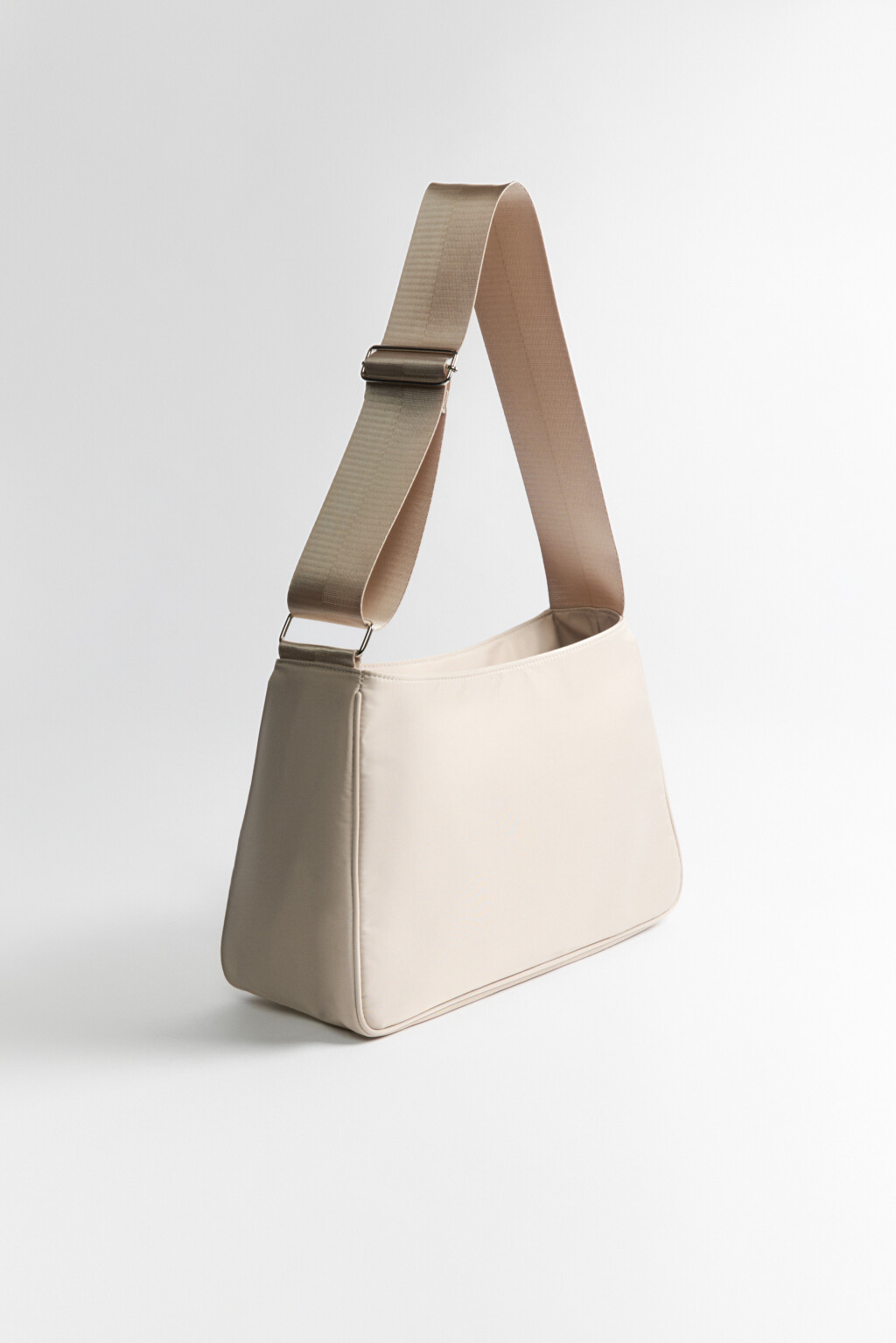 Сумка на плечо текстильная - цвет серый - 2