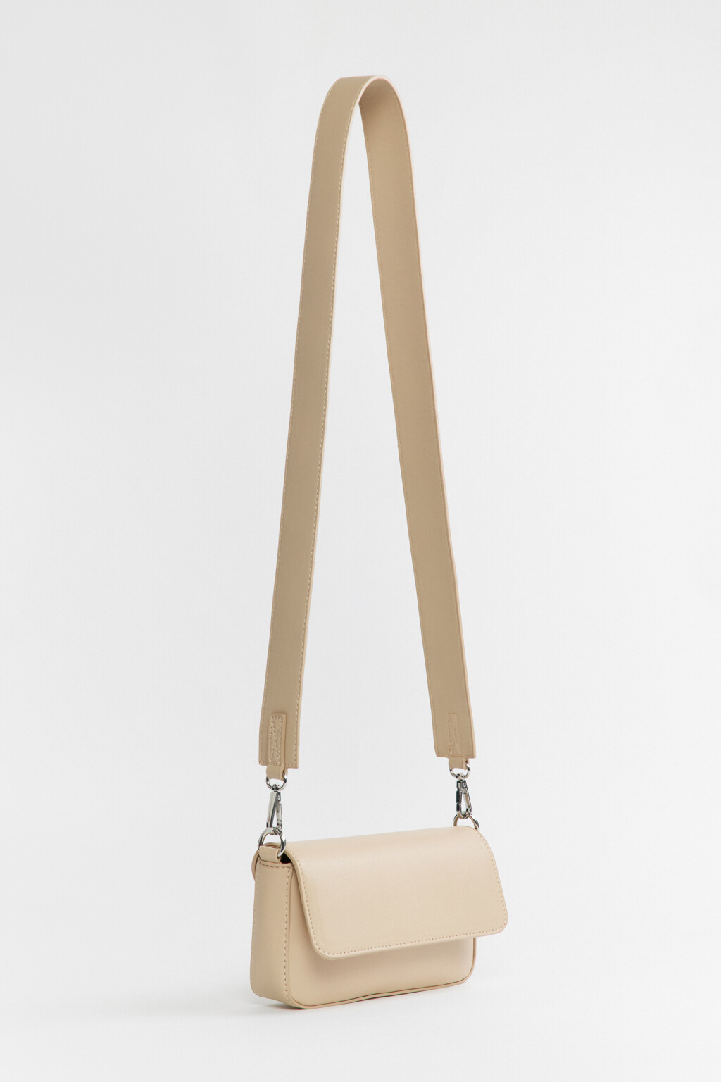 Сумка-кроссбоди с широким ремнем - цвет бежевый - 2