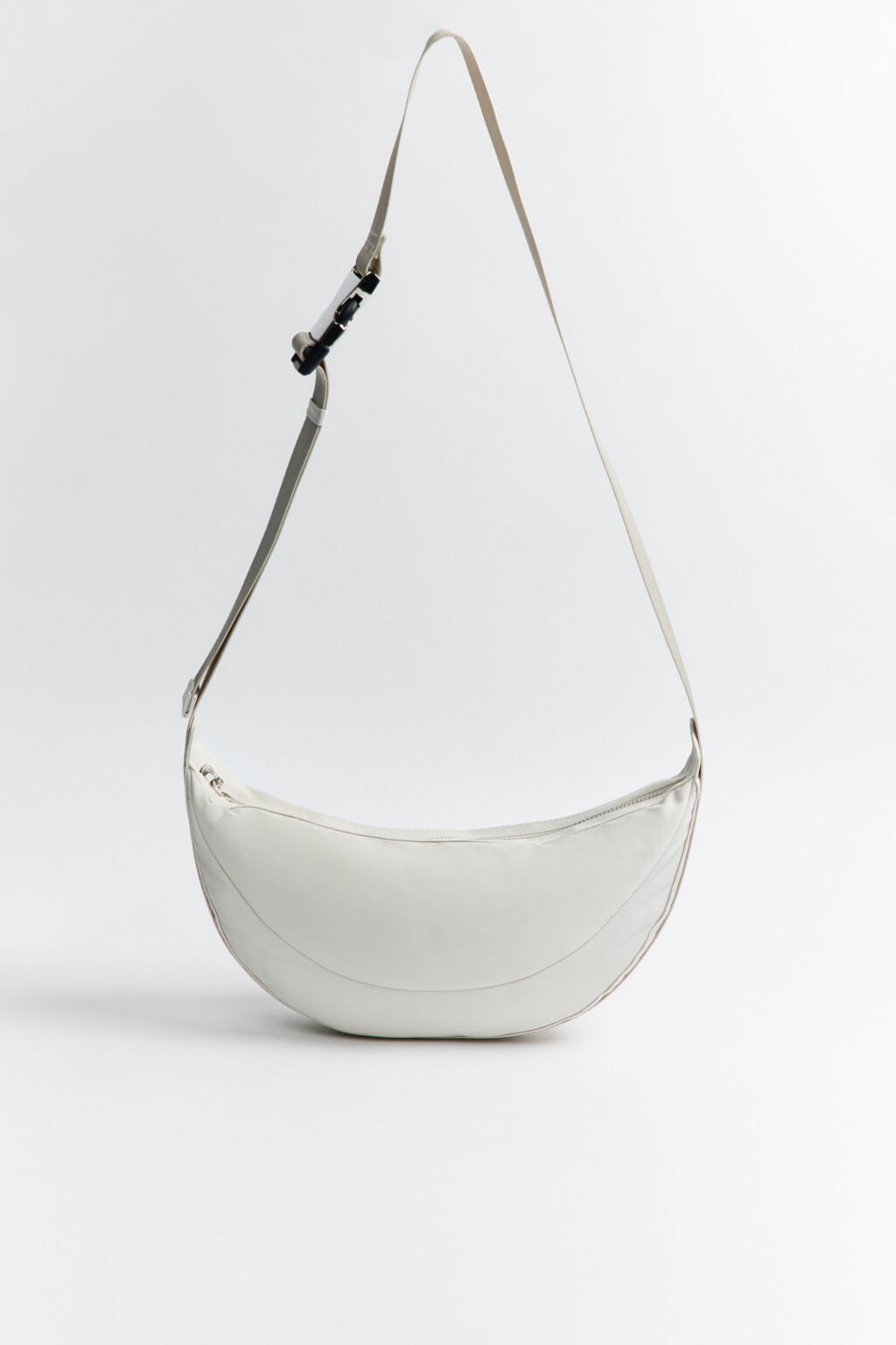 Сумка-бананка поясная текстильная - цвет бежевый - 1