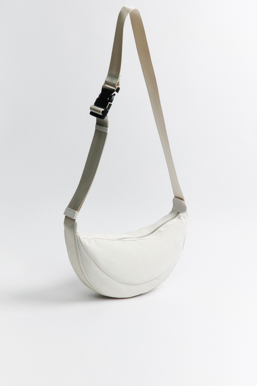 Сумка-бананка поясная текстильная - цвет бежевый - 2