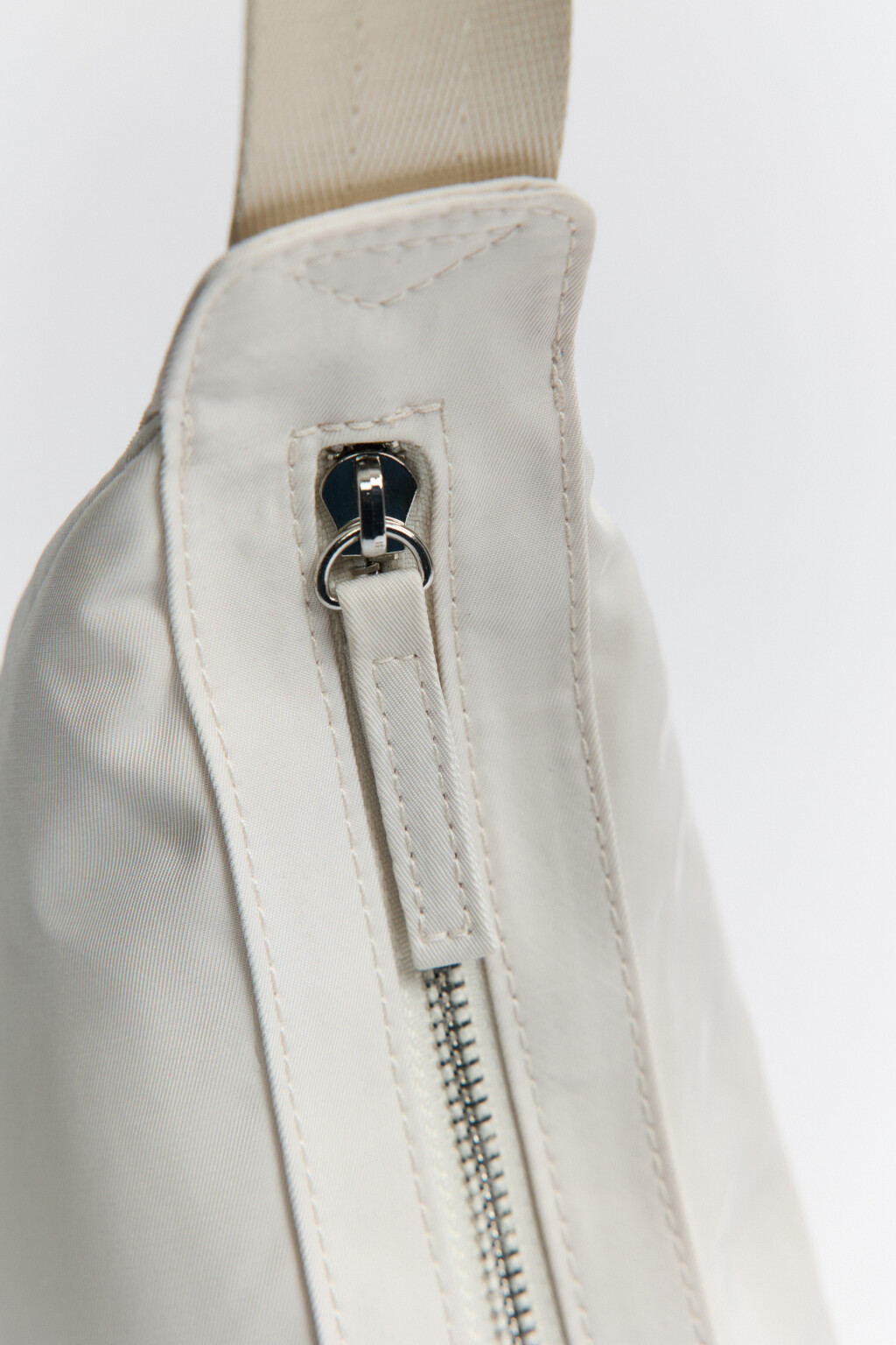 Сумка-бананка поясная текстильная - цвет бежевый - 5