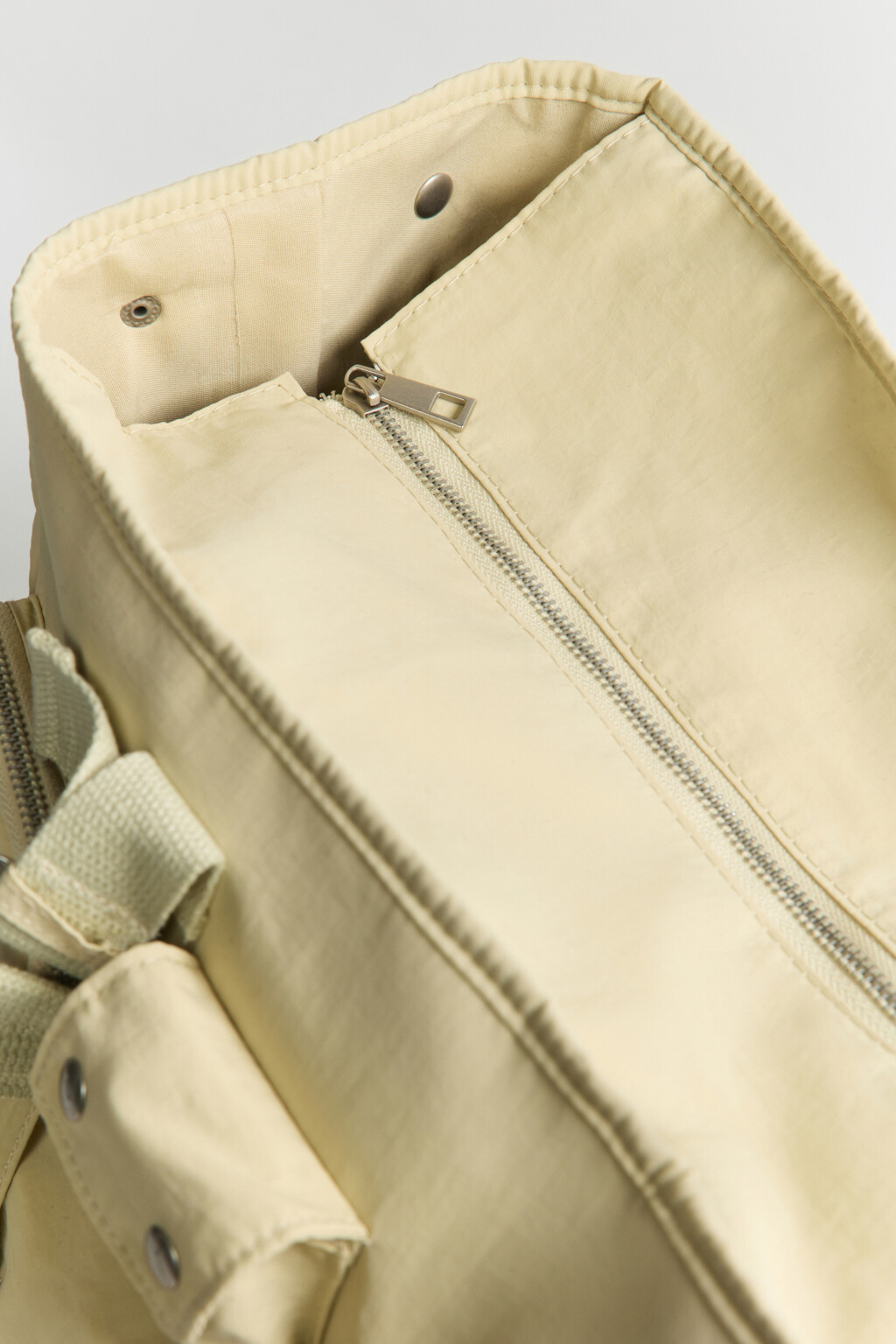 Сумка текстильная с накладными карманами - цвет молочный - 5