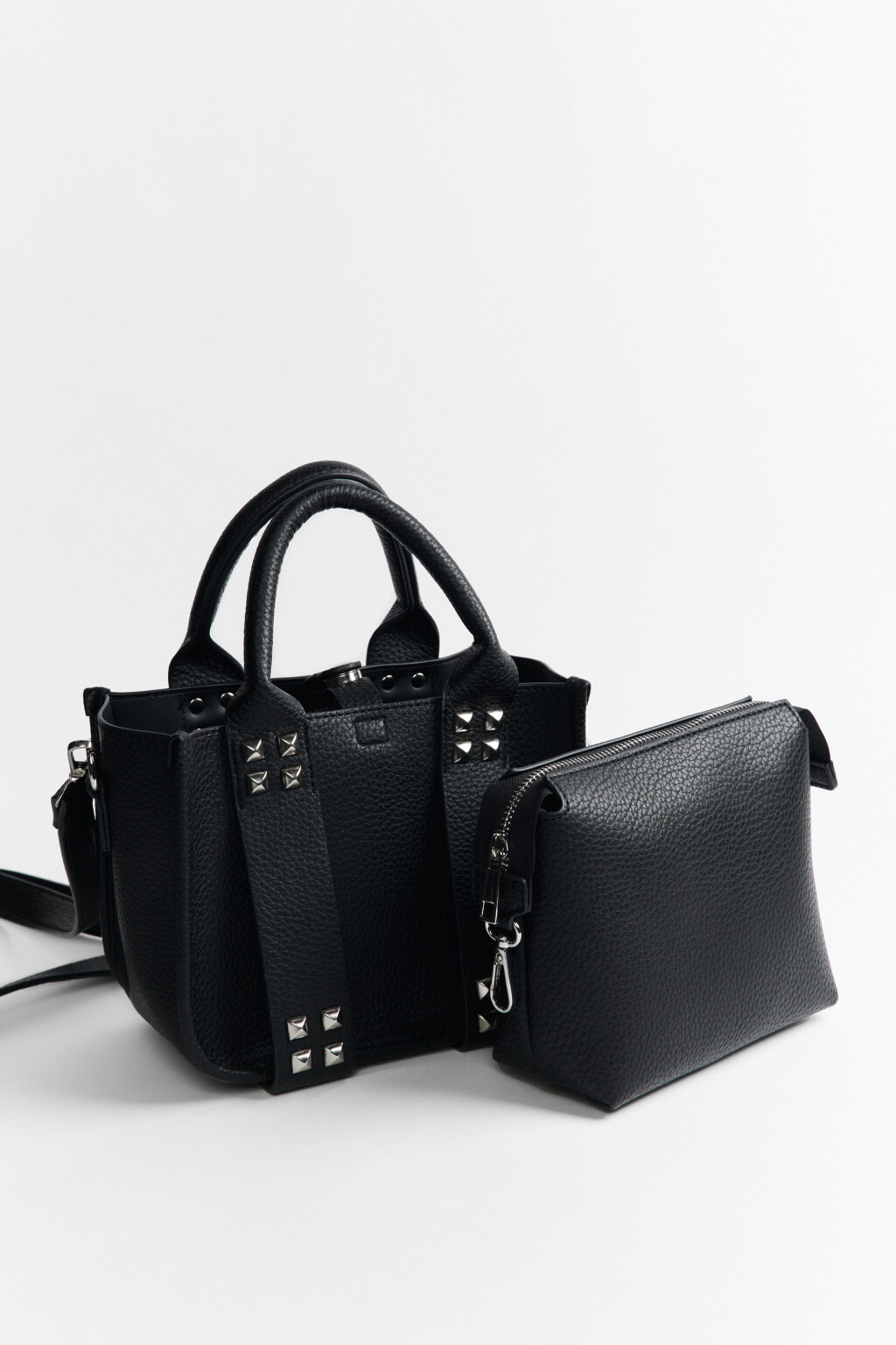 Сумка-кроссбоди с косметичкой - цвет черный - 4