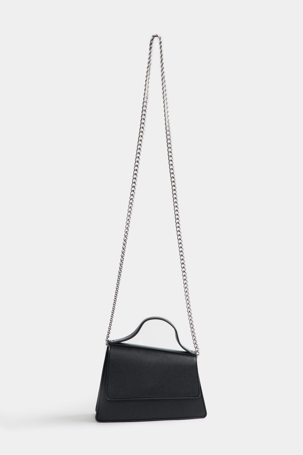 Сумка-кроссбоди асимметричная на цепочке - цвет черный - 2