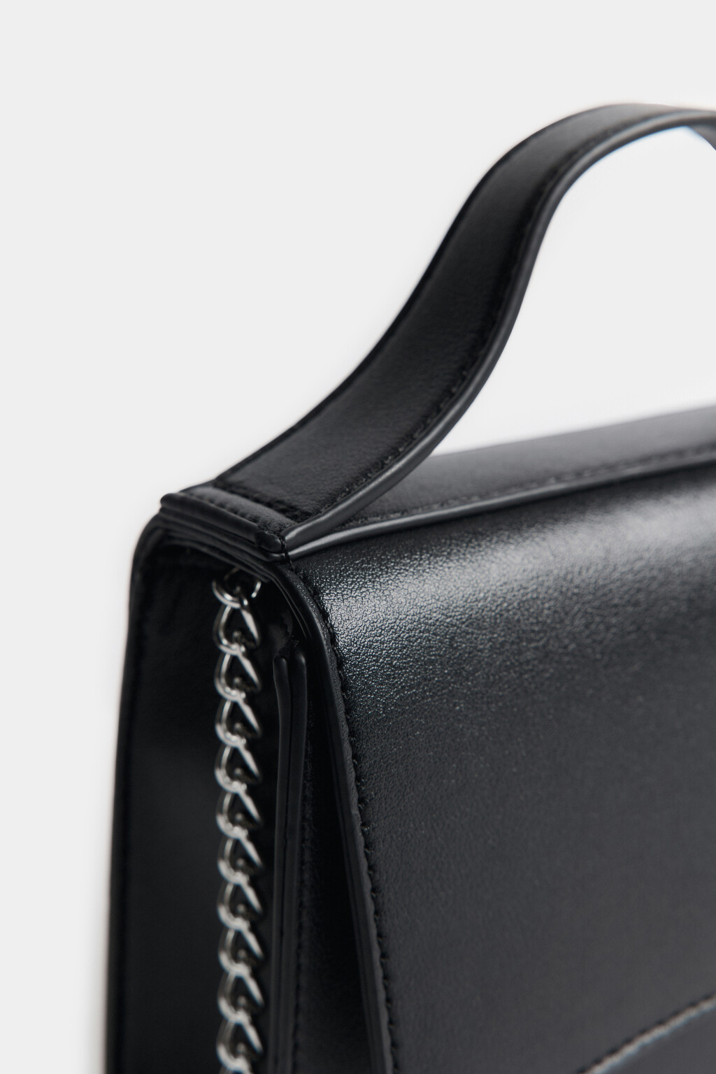 Сумка-кроссбоди асимметричная на цепочке - цвет черный - 5