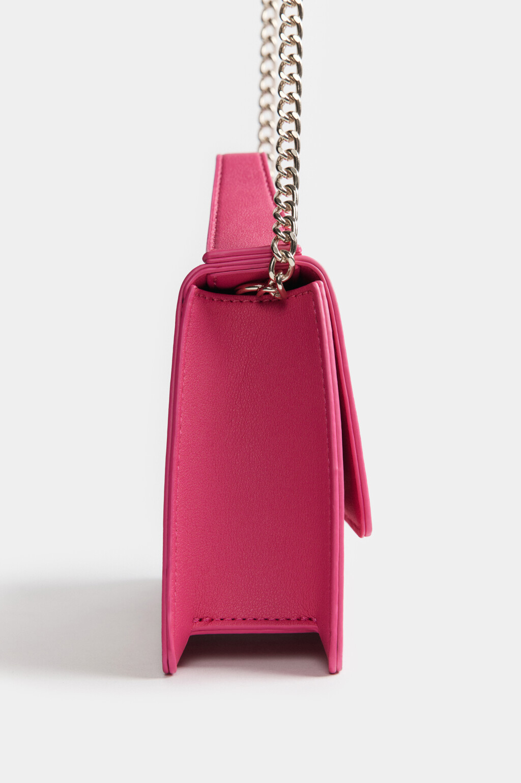 Сумка-кроссбоди асимметричная на цепочке - цвет розовый - 3