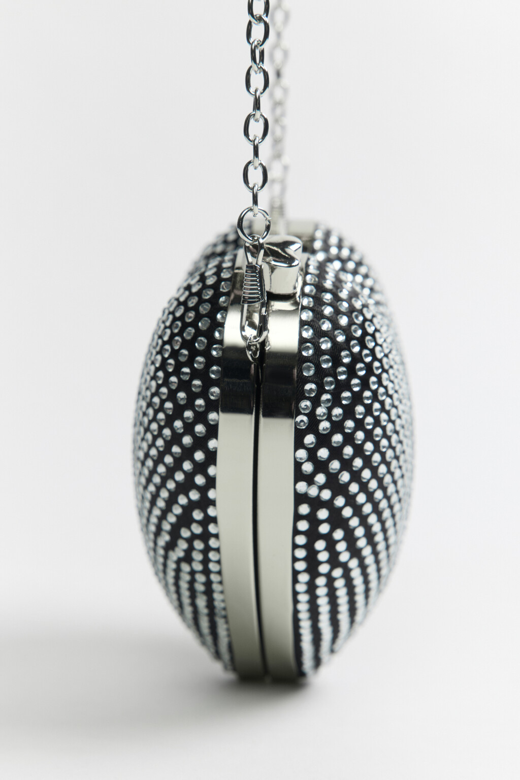 Сумка-кроссбоди в виде сердца со стразами - цвет серый - 7