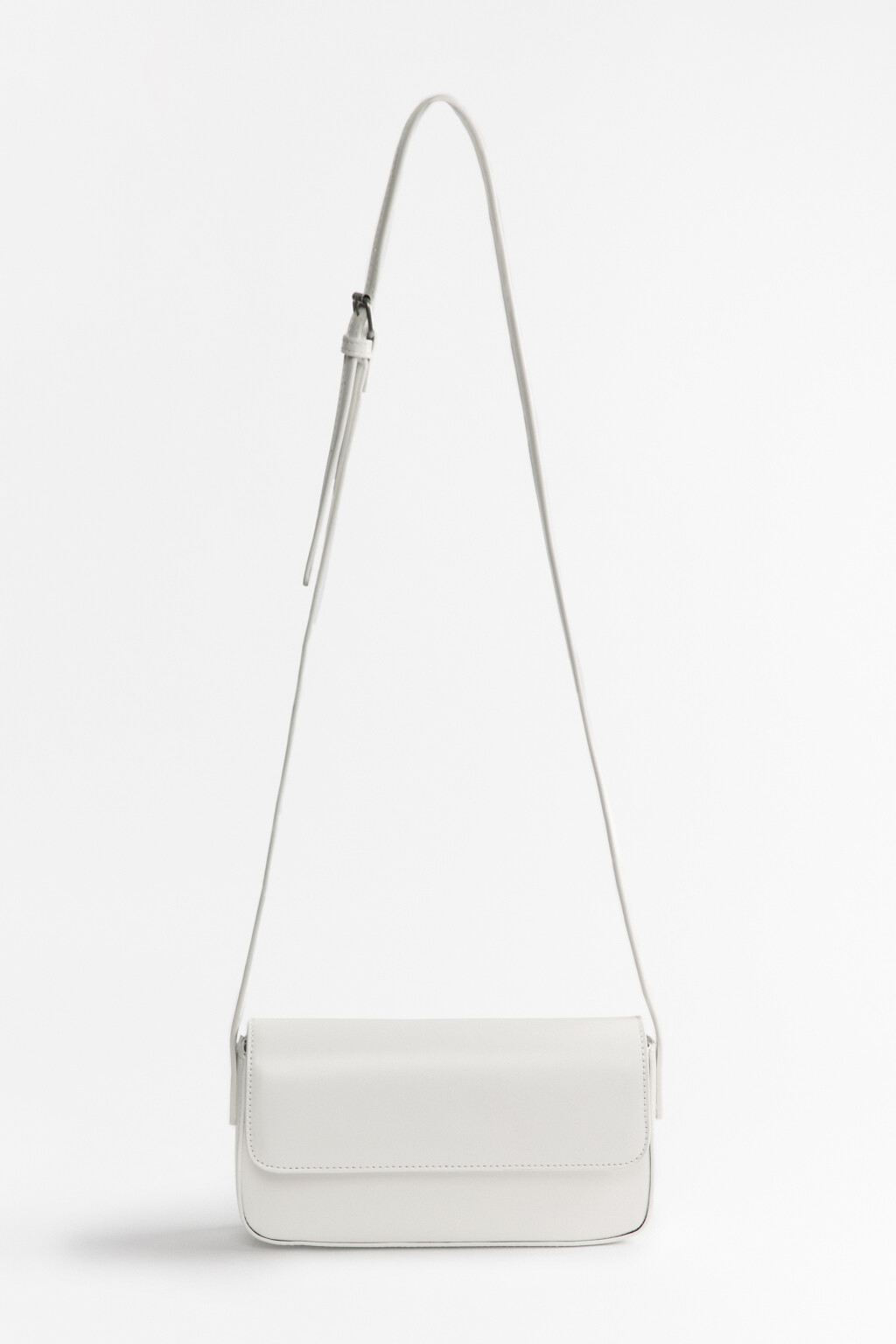 Сумка-кроссбоди прямоугольная - цвет белый - 1