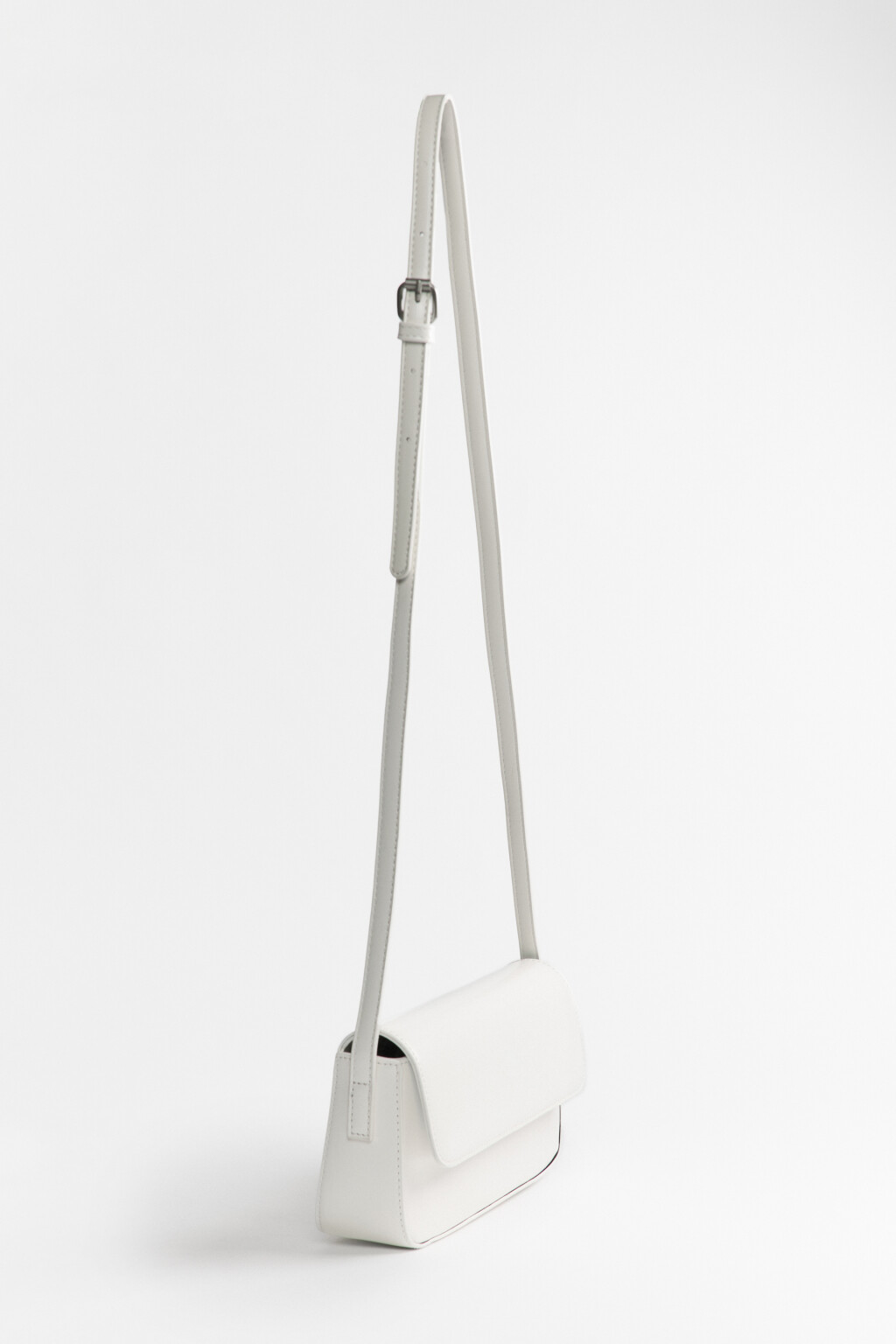 Сумка-кроссбоди прямоугольная - цвет белый - 2