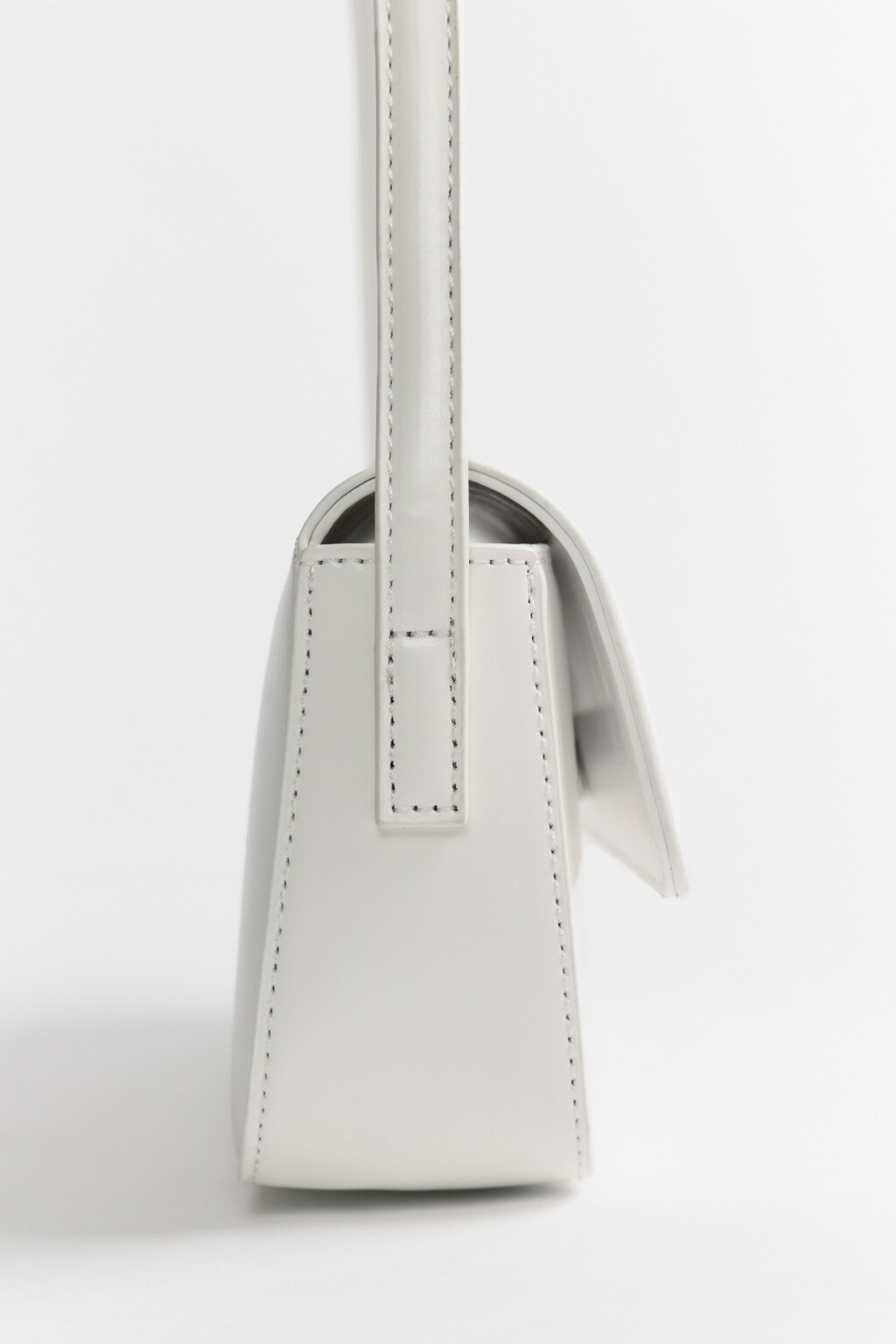 Сумка-кроссбоди прямоугольная - цвет белый - 3