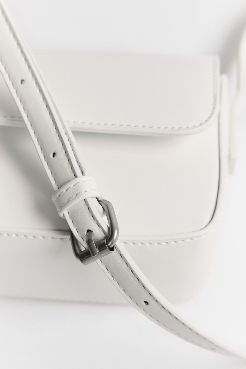 Сумка-кроссбоди прямоугольная - цвет белый - 4