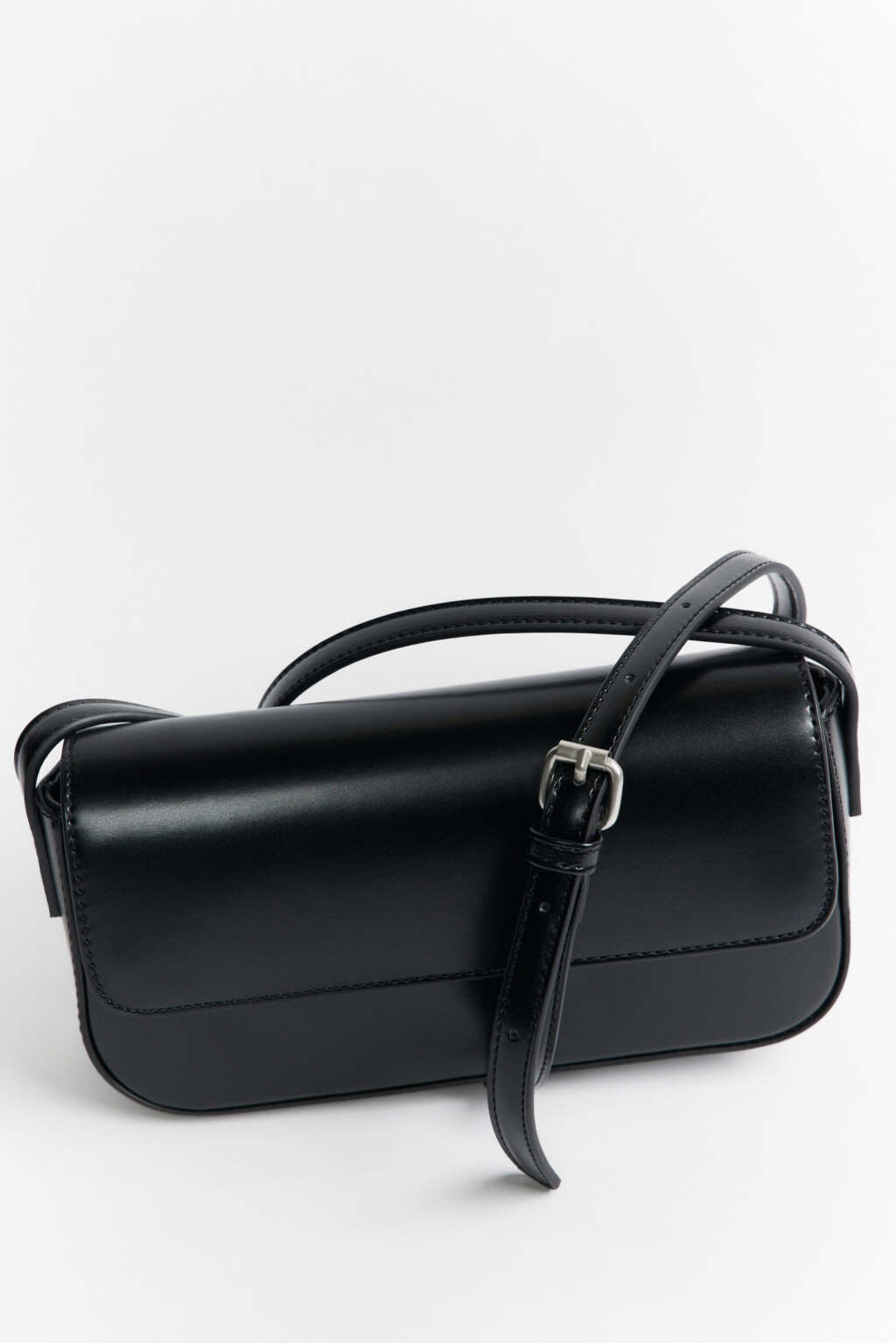 Сумка-кроссбоди прямоугольная - цвет черный - 5