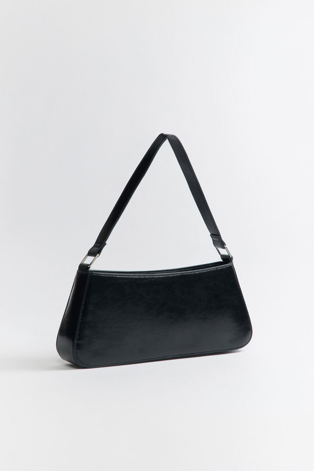 Сумка-трапеция на плечо с неоновым эффектом - цвет черный - 4