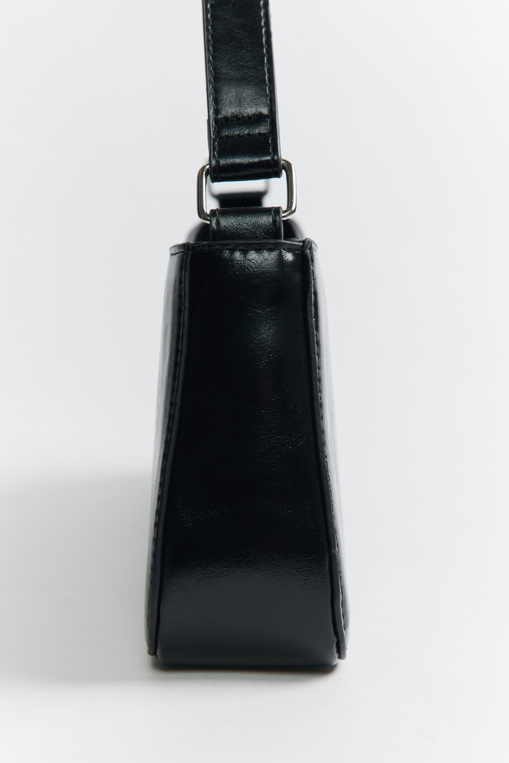 Сумка-трапеция на плечо с неоновым эффектом - цвет черный - 5