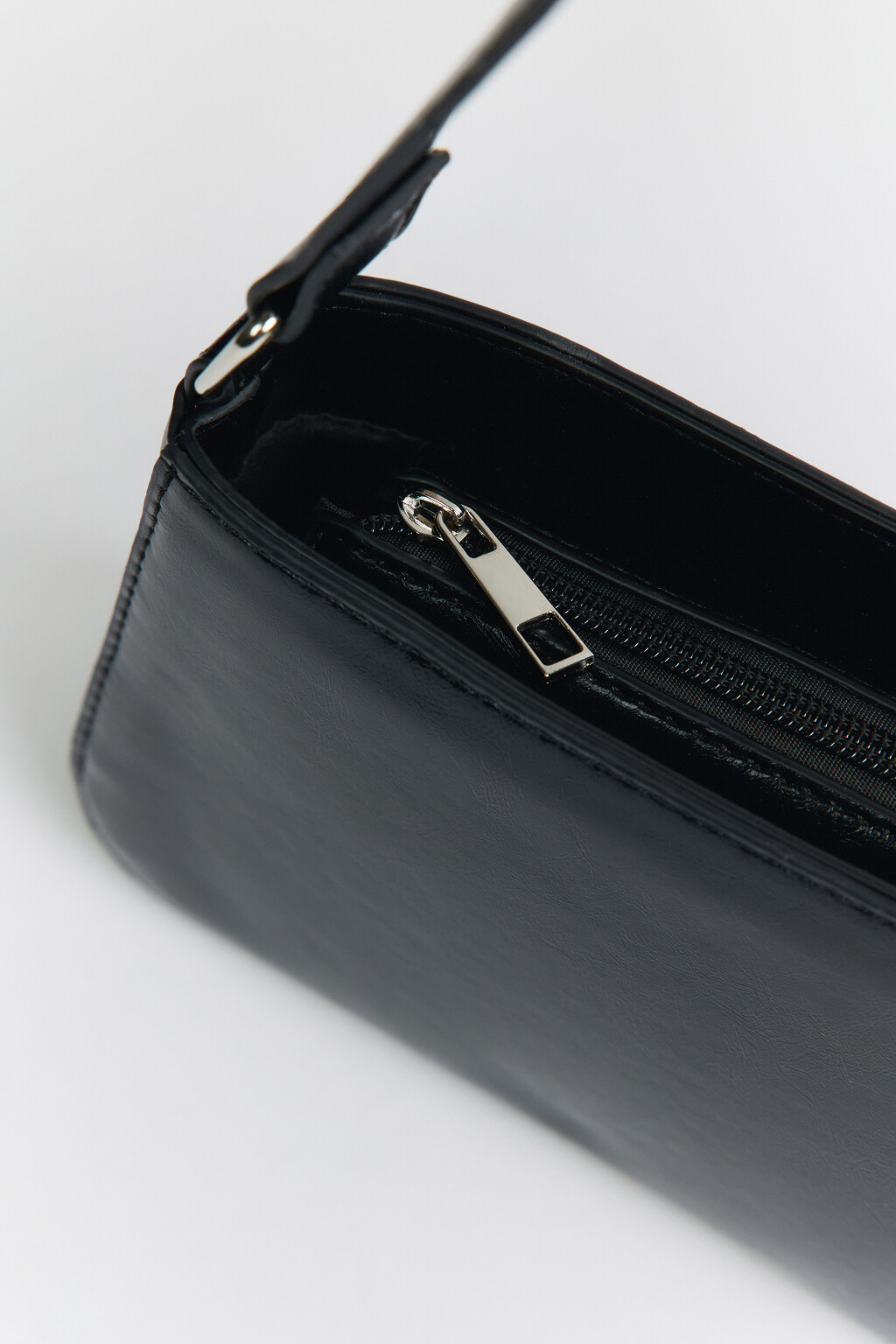 Сумка-трапеция на плечо с неоновым эффектом - цвет черный - 6