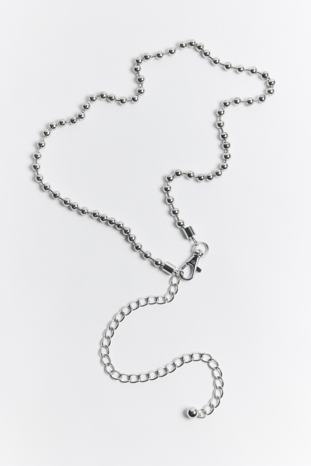 Ремень-цепочка на талию с бусинами - цвет серый - 3