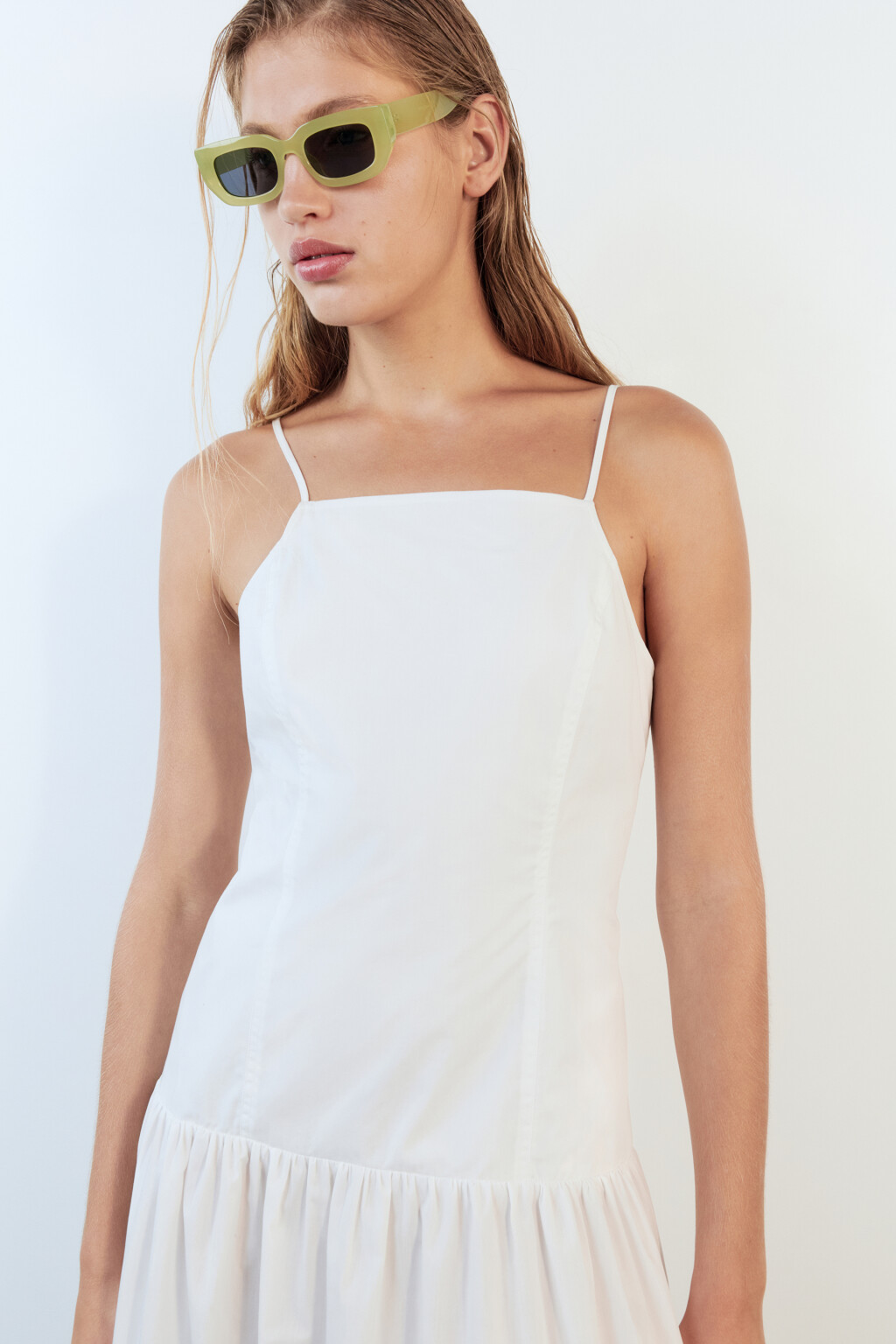 Очки солнцезащитные в овальной оправе - цвет зеленый - 2