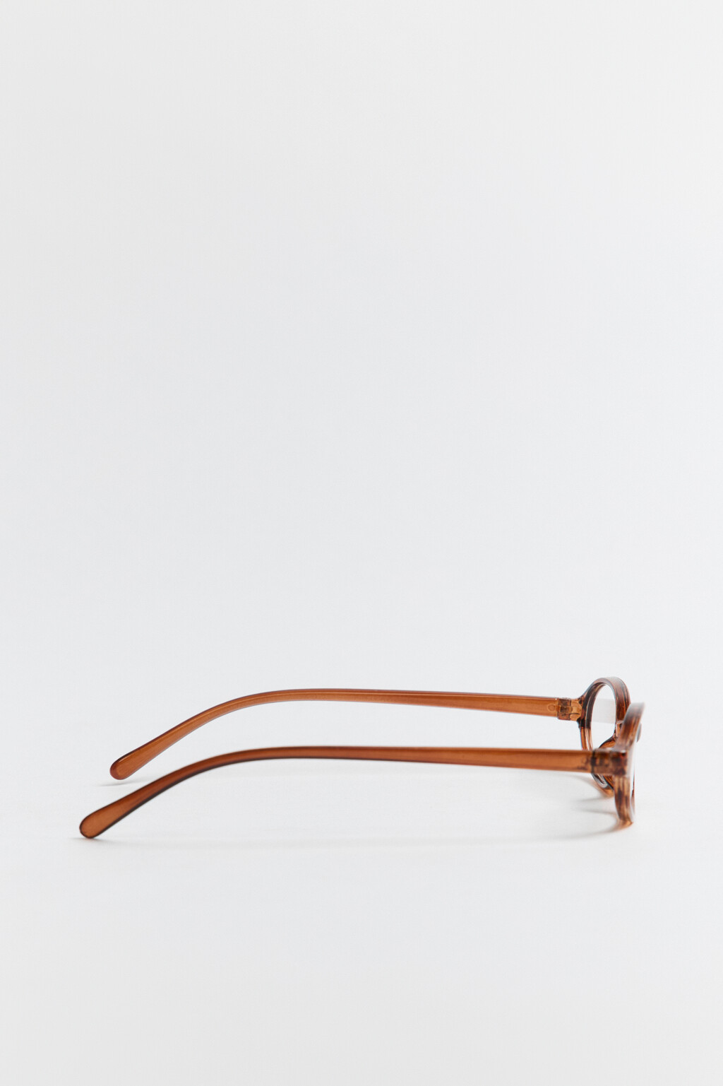 Очки-нулевки в овальной оправе - цвет коричневый - 2