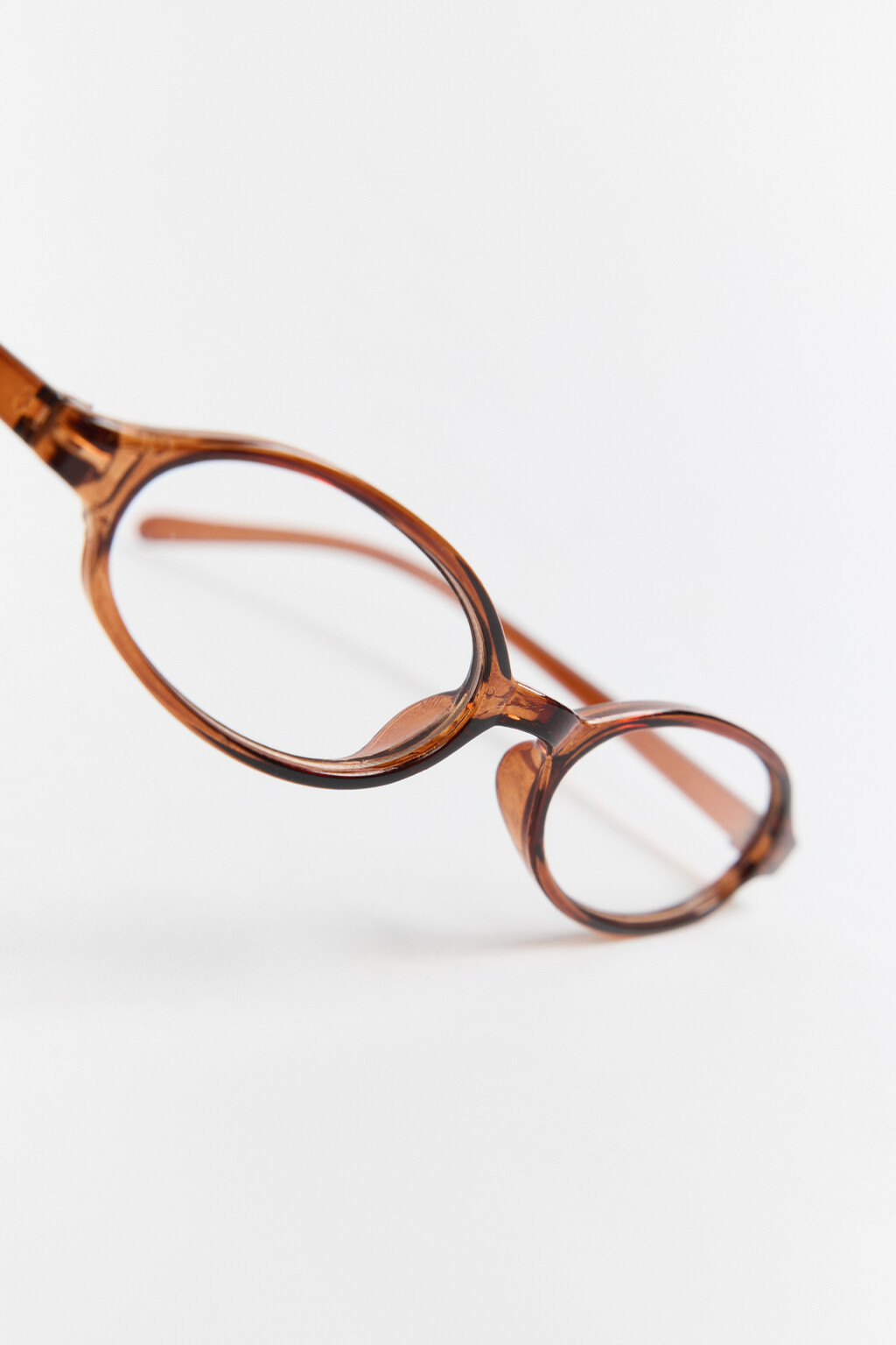 Очки-нулевки в овальной оправе - цвет коричневый - 3