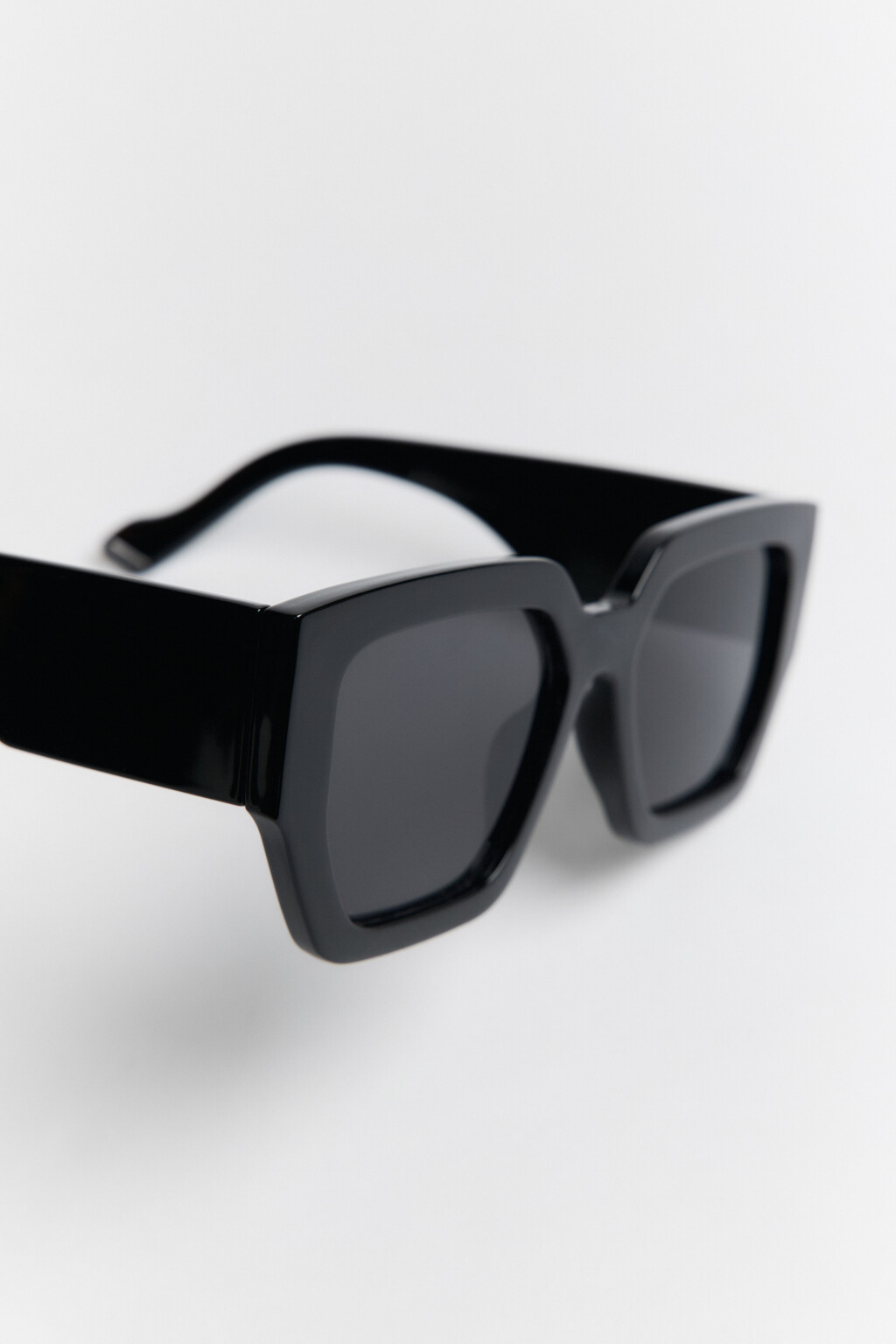 Очки солнцезащитные широкие - цвет черный - 3