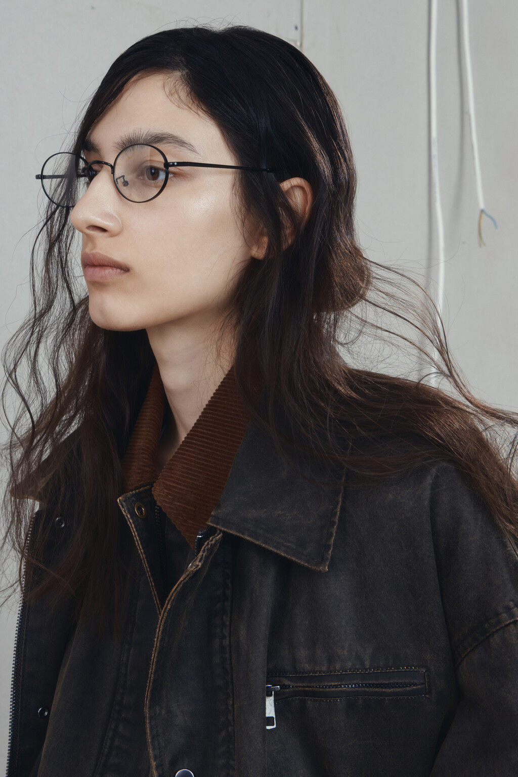 Очки-нулевки овальные в тонкой оправе - цвет черный - 4