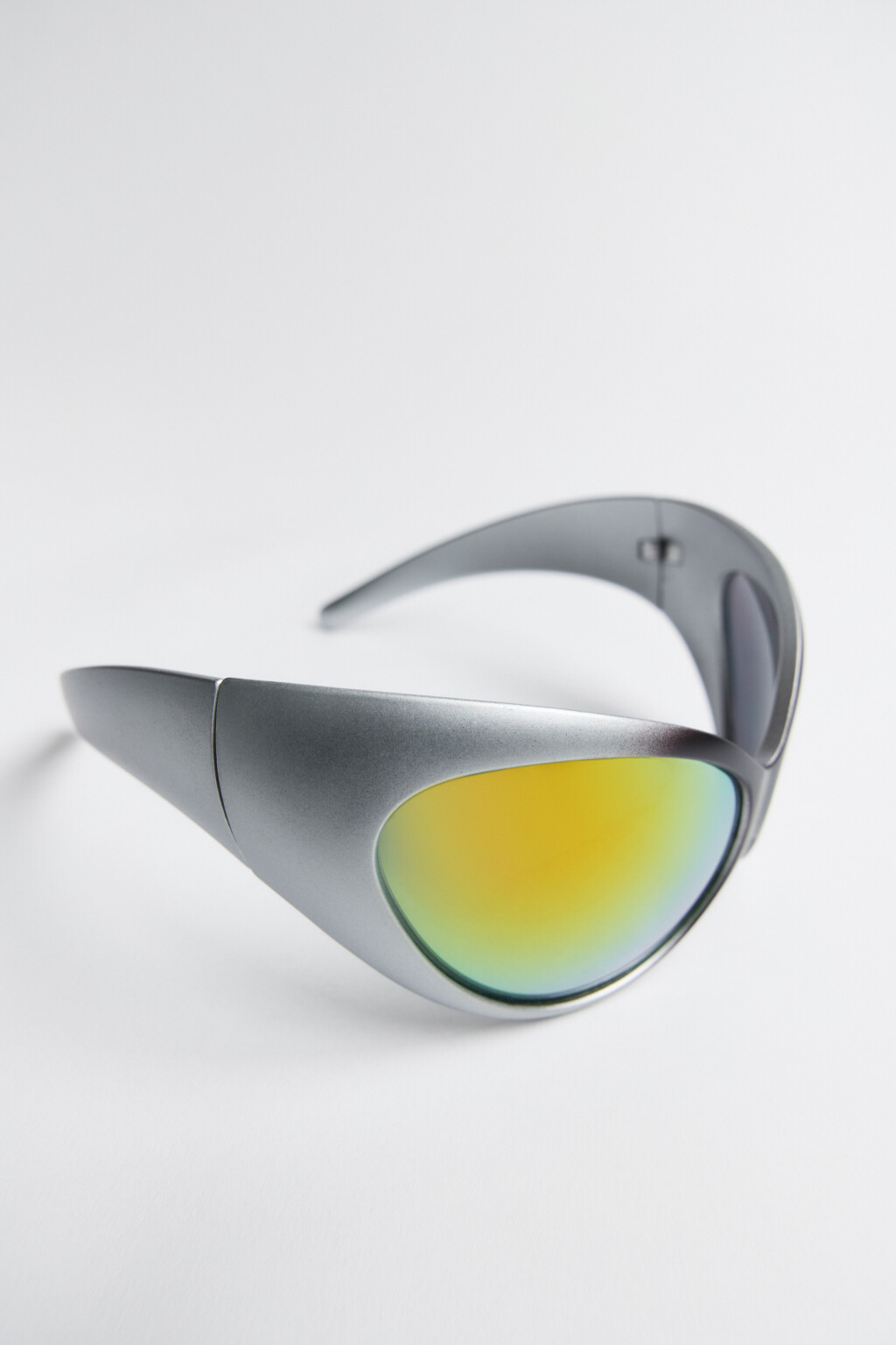 Очки-маска солнцезащитные в спортивном стиле - цвет серый - 3