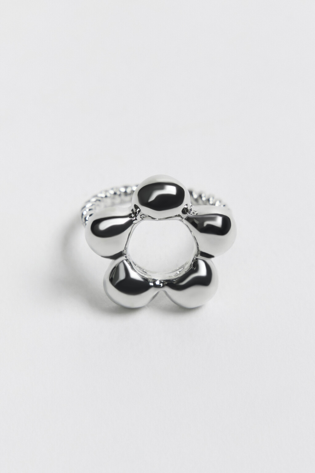 кольцо женское - цвет серый - 1