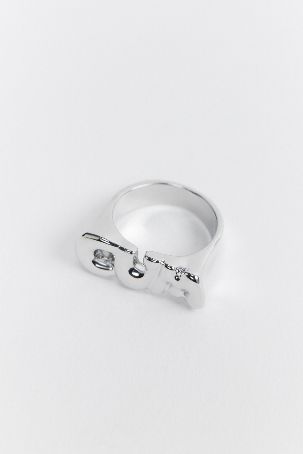 кольцо женское - цвет серый - 6