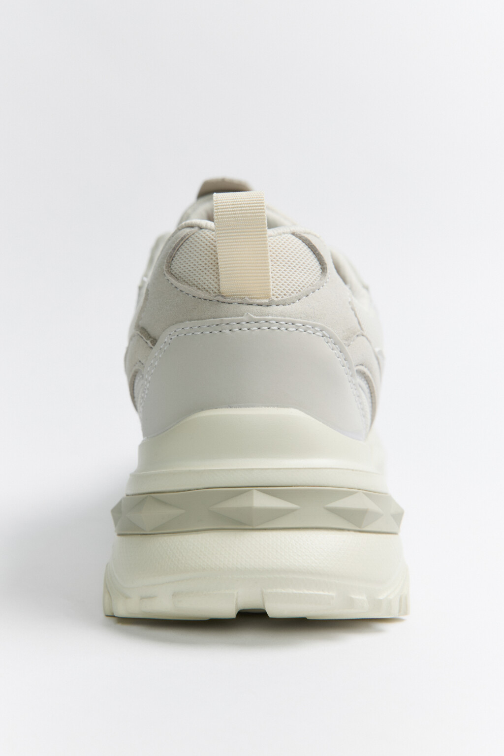 Кроссовки текстильные на высокой подошве - цвет серый - 4