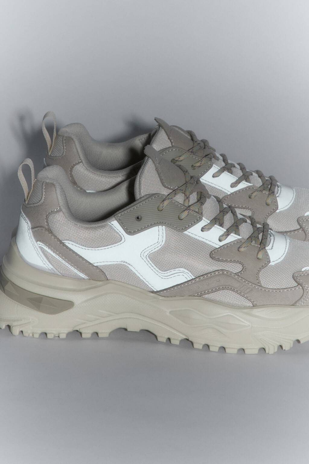 Кроссовки текстильные на высокой подошве - цвет серый - 6