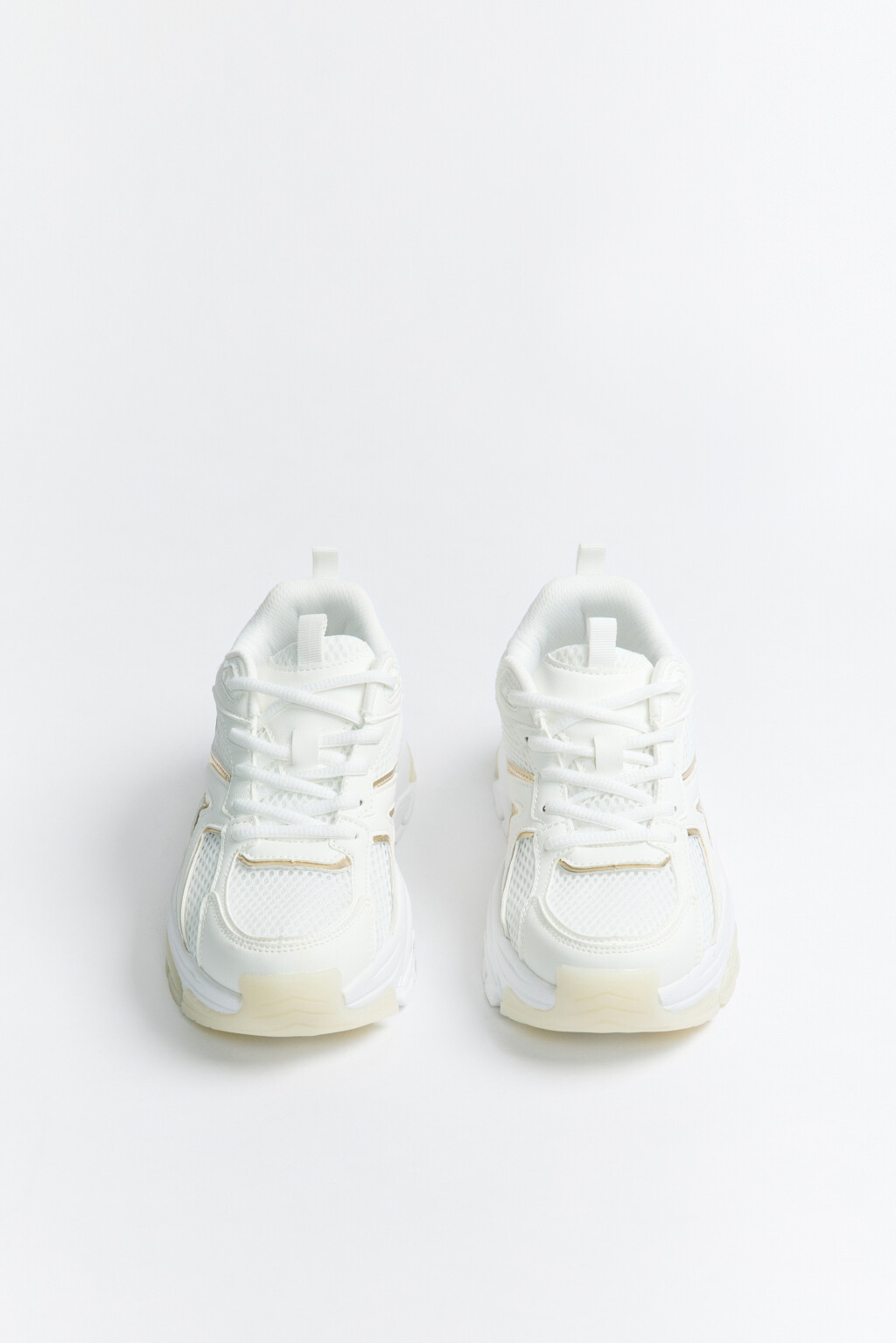 Кроссовки на высокой подошве - цвет белый - 2