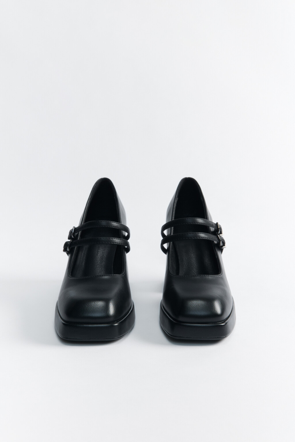 Туфли мэри джейн на высоком каблуке - цвет черный - 2