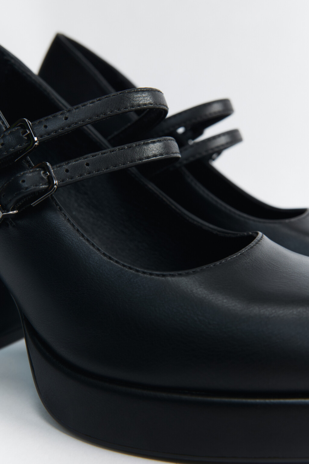 Туфли мэри джейн на высоком каблуке - цвет черный - 5