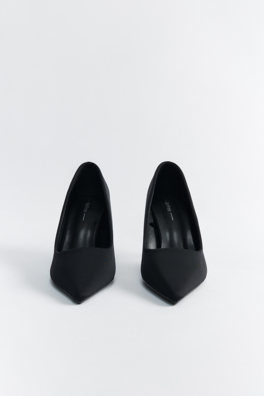 Туфли-лодочки текстильные - цвет черный - 2