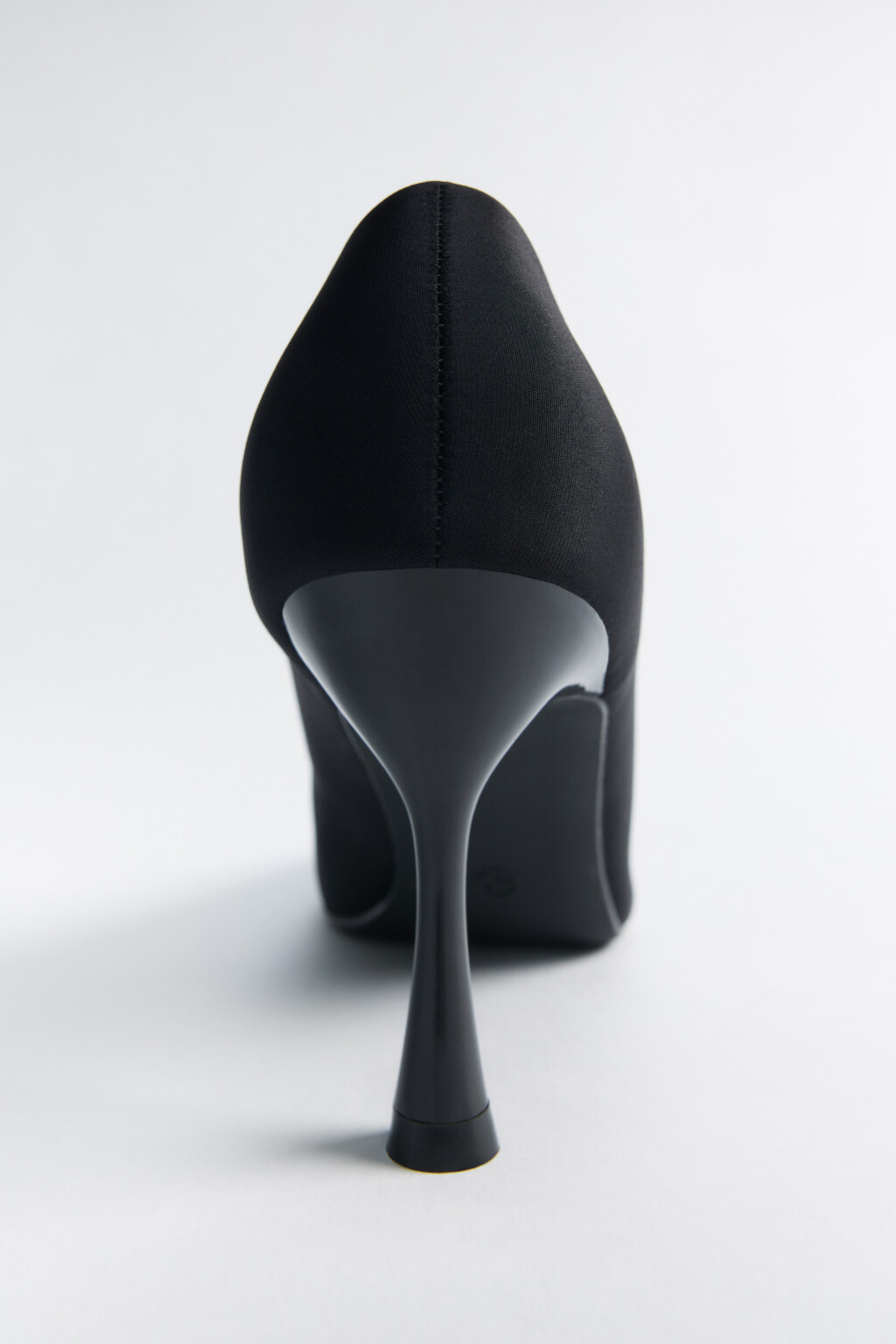 Туфли-лодочки текстильные - цвет черный - 4