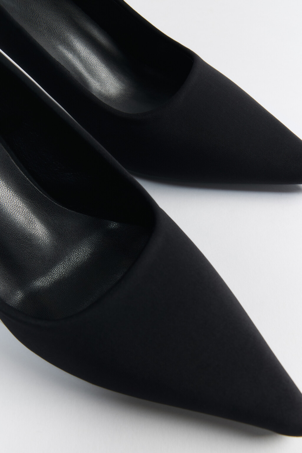 Туфли-лодочки текстильные - цвет черный - 5