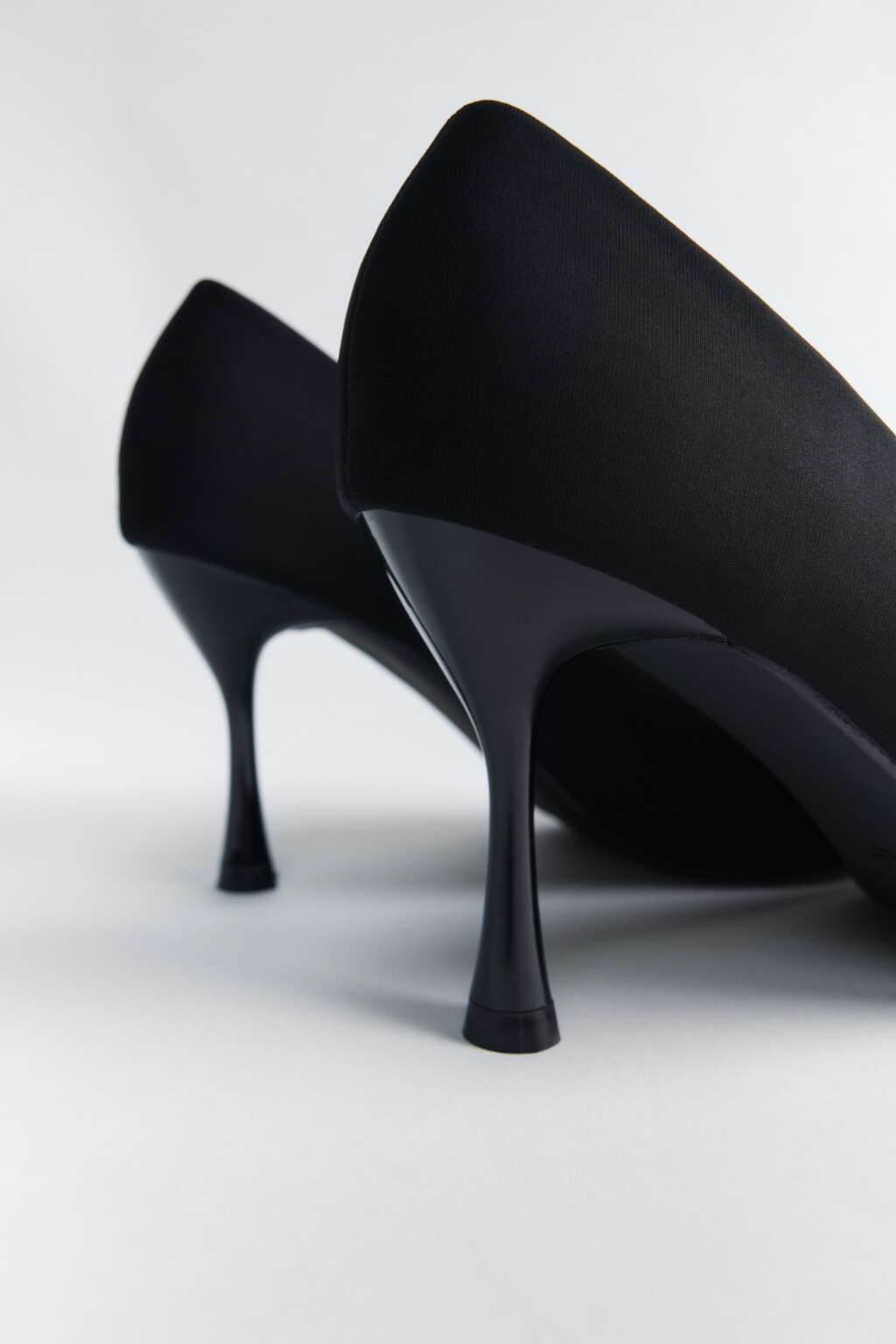 Туфли-лодочки текстильные - цвет черный - 6