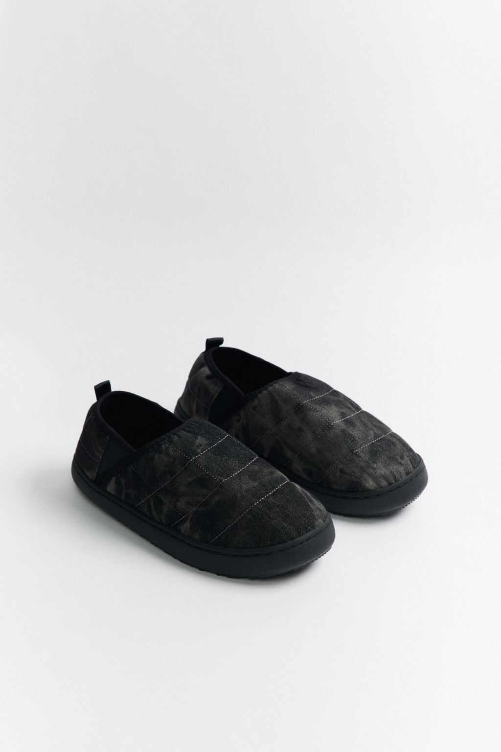 Слиперы из денима с вареным эффектом - цвет серый - 3