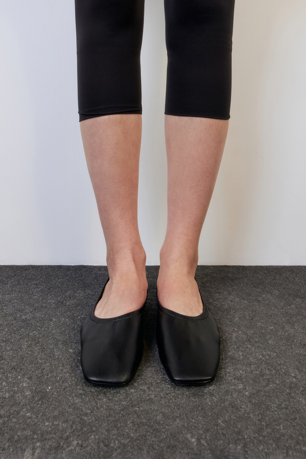 Балетки мягкие с квадратным носом - цвет черный - 12
