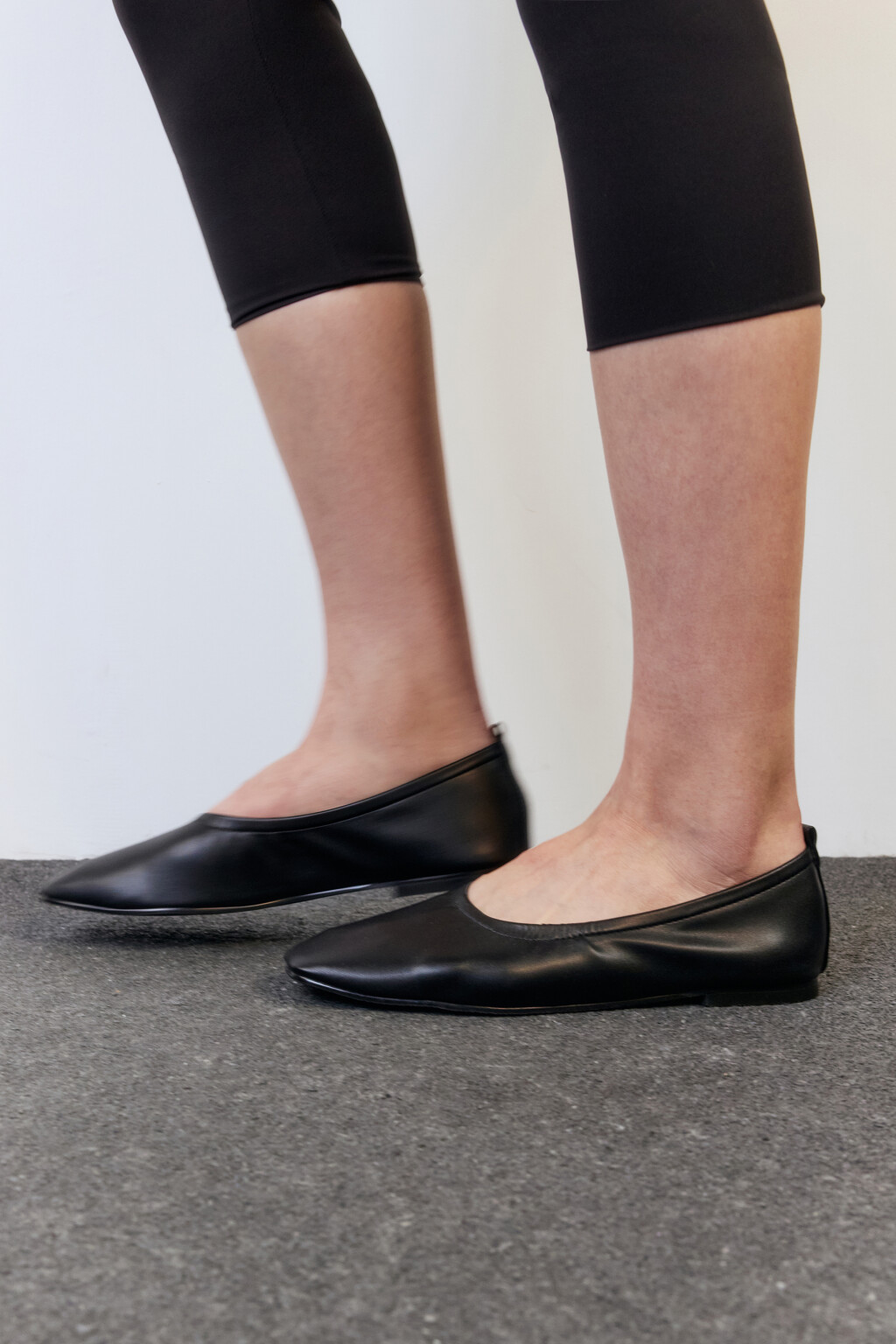 Балетки мягкие с квадратным носом - цвет черный - 13