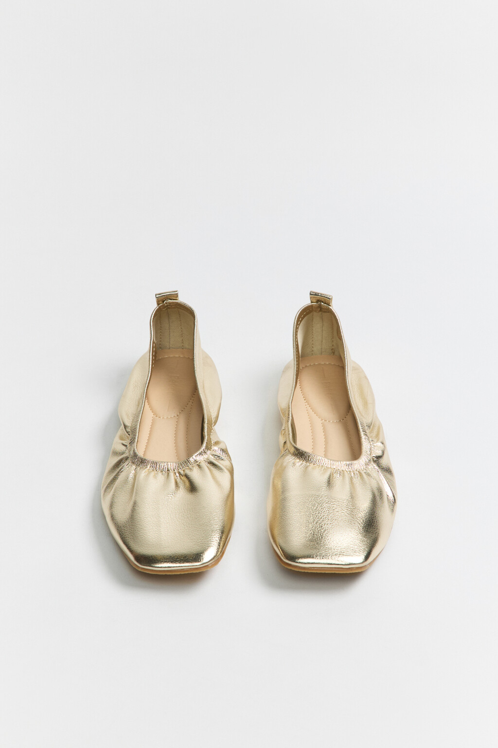Балетки мягкие с квадратным носом - цвет желтый - 3