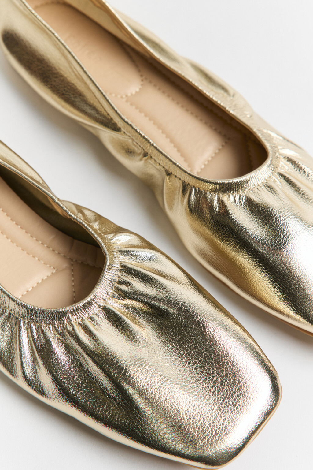 Балетки мягкие с квадратным носом - цвет желтый - 4