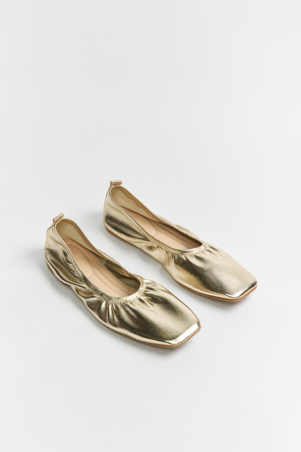 Балетки мягкие с квадратным носом - цвет желтый - 5