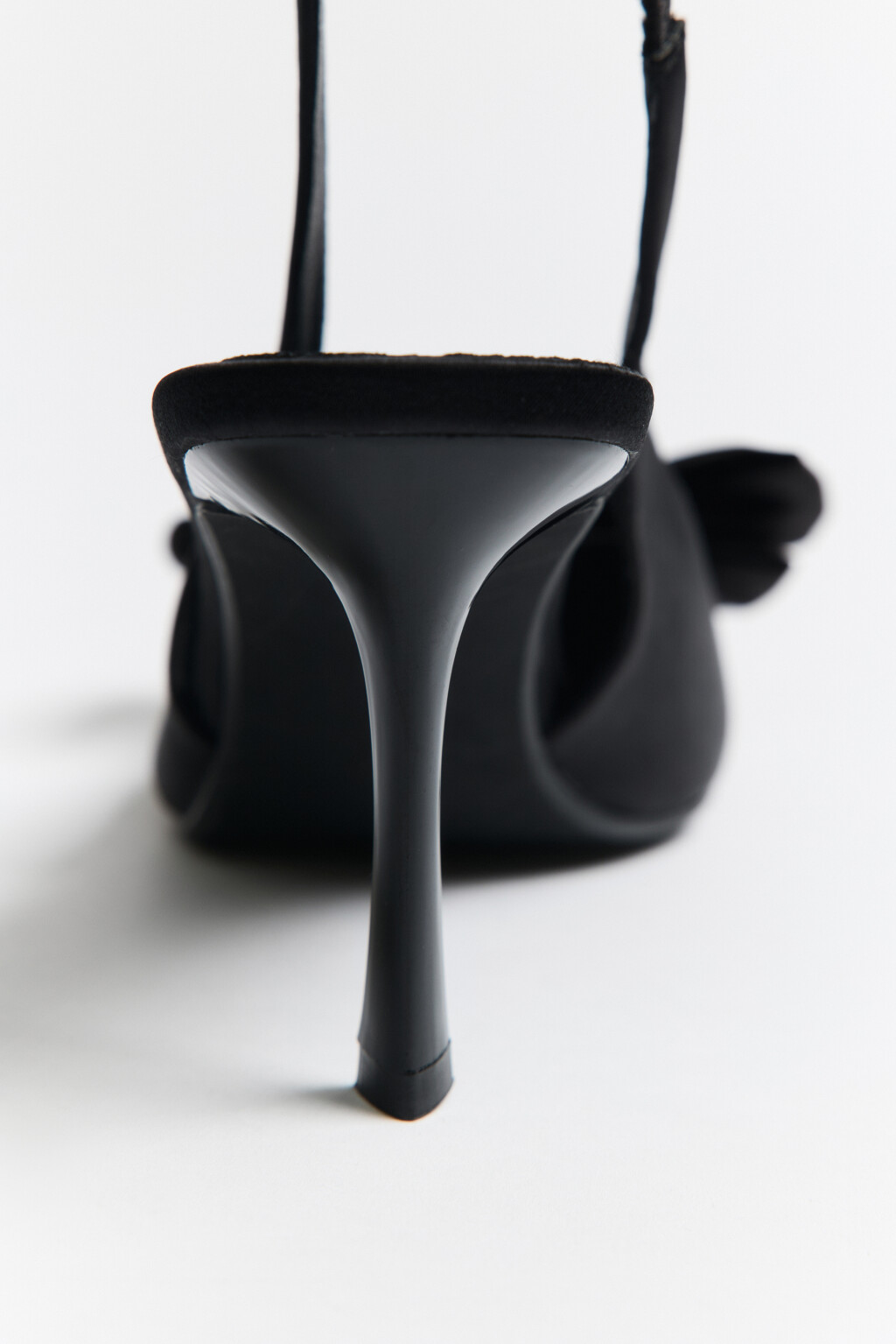 Туфли сатиновые с бантиком - цвет черный - 5