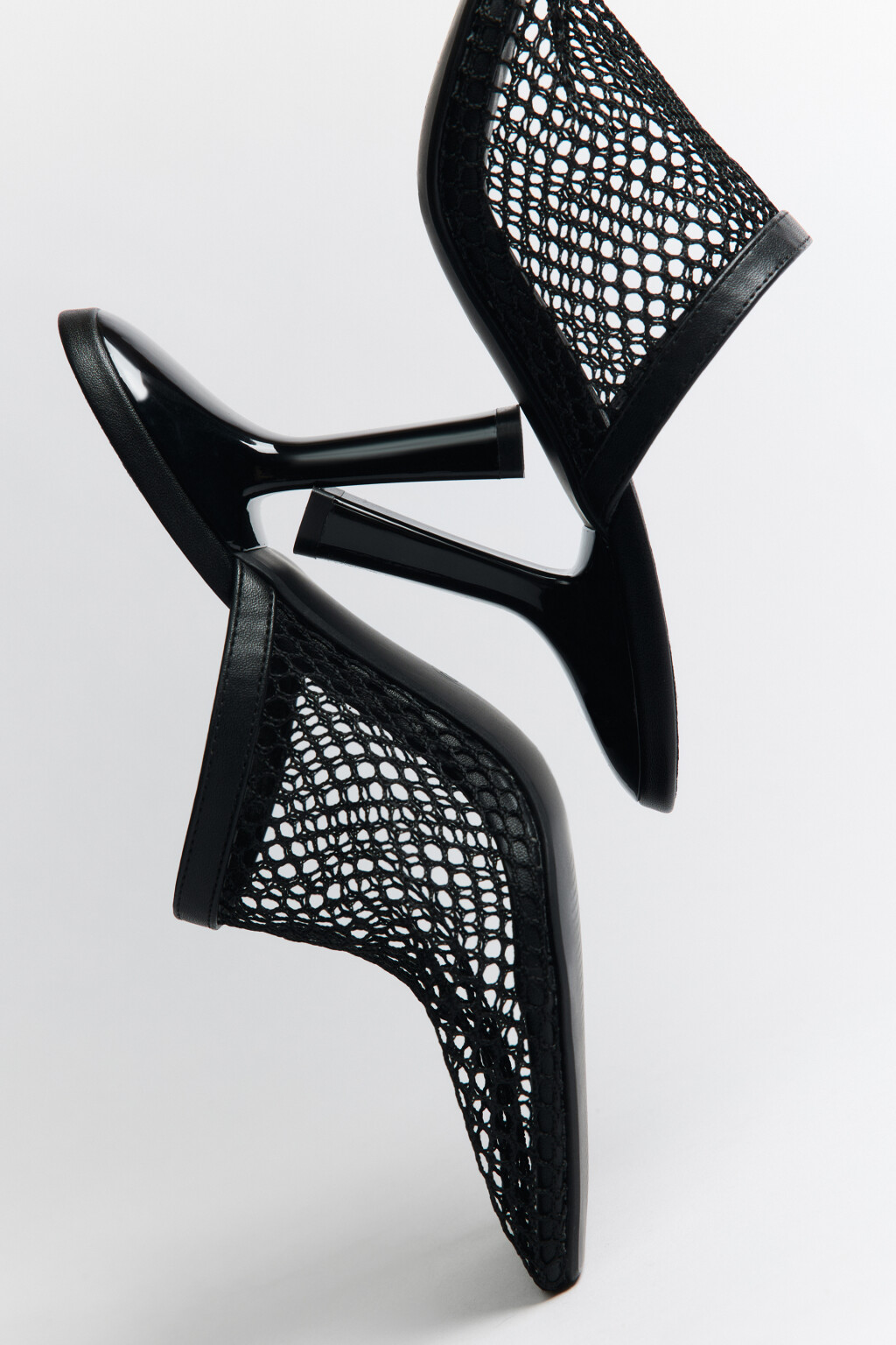 Сабо на каблуке с верхом из сетки - цвет черный - 7