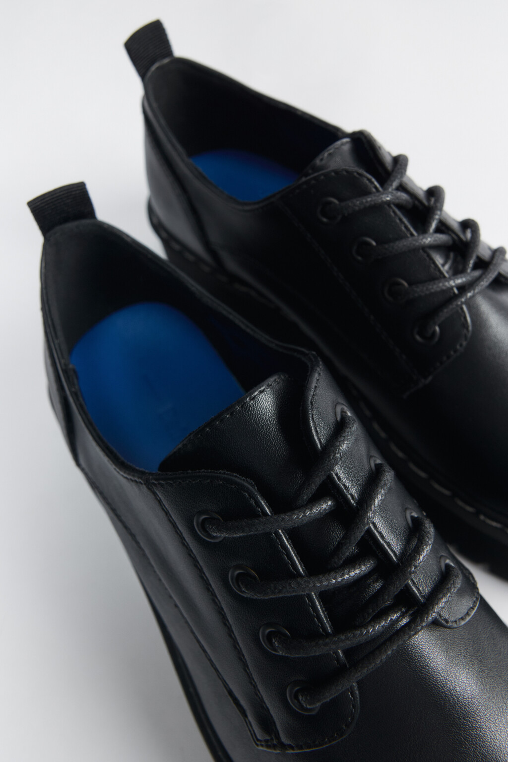 Ботинки-дерби на массивной платформе - цвет черный - 5