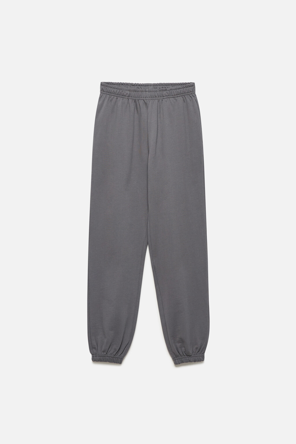 Брюки-джоггеры базовые из футера - цвет серый - 8