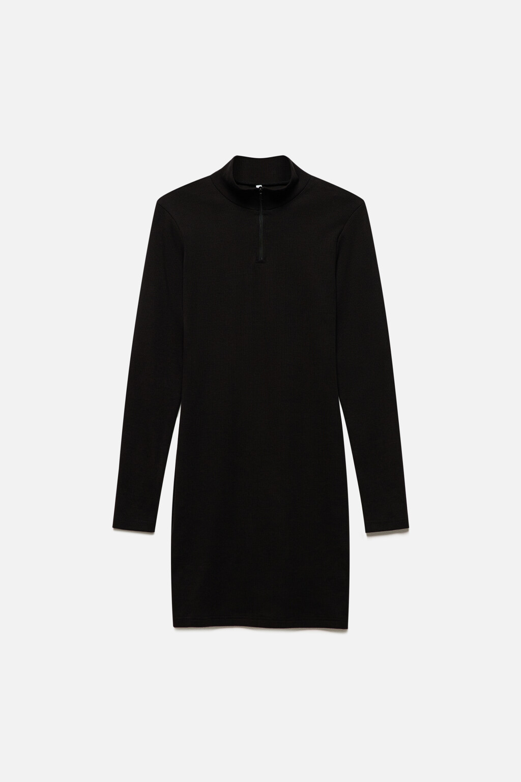 Платье-водолазка мини с вареным эффектом - цвет черный - 9