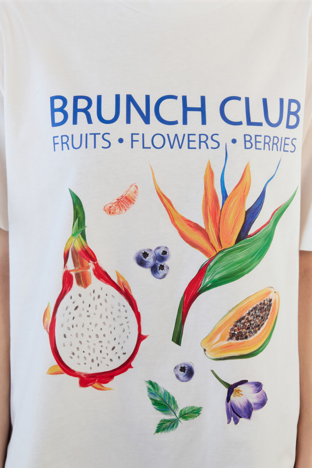 Футболка хлопковая свободная с принтом - цвет белый - 8